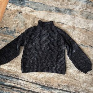 Tribal Black Turtleneck Sweater